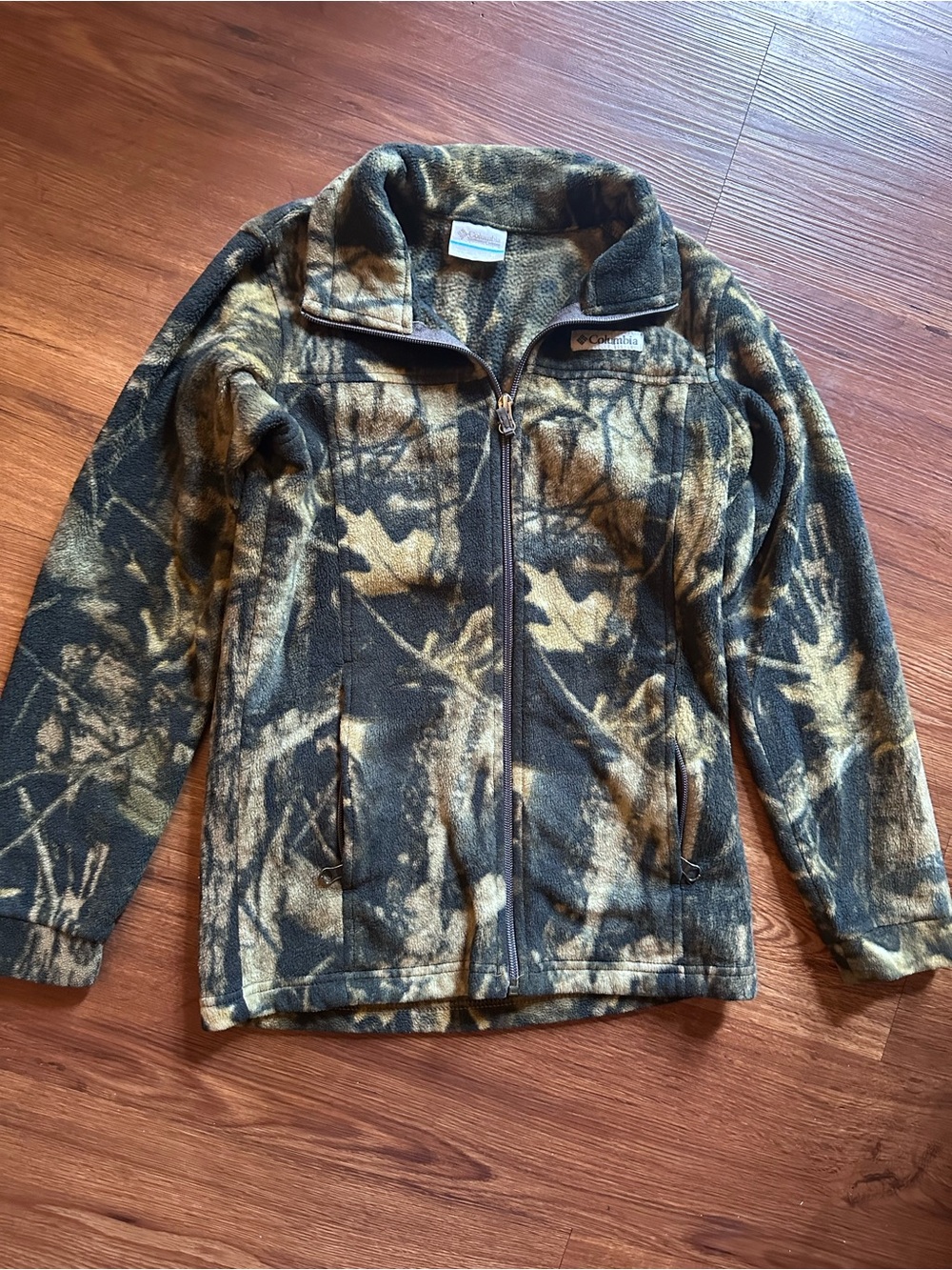 Columbia Realtree-Style Camo Fleece Jacket - Black & Tan